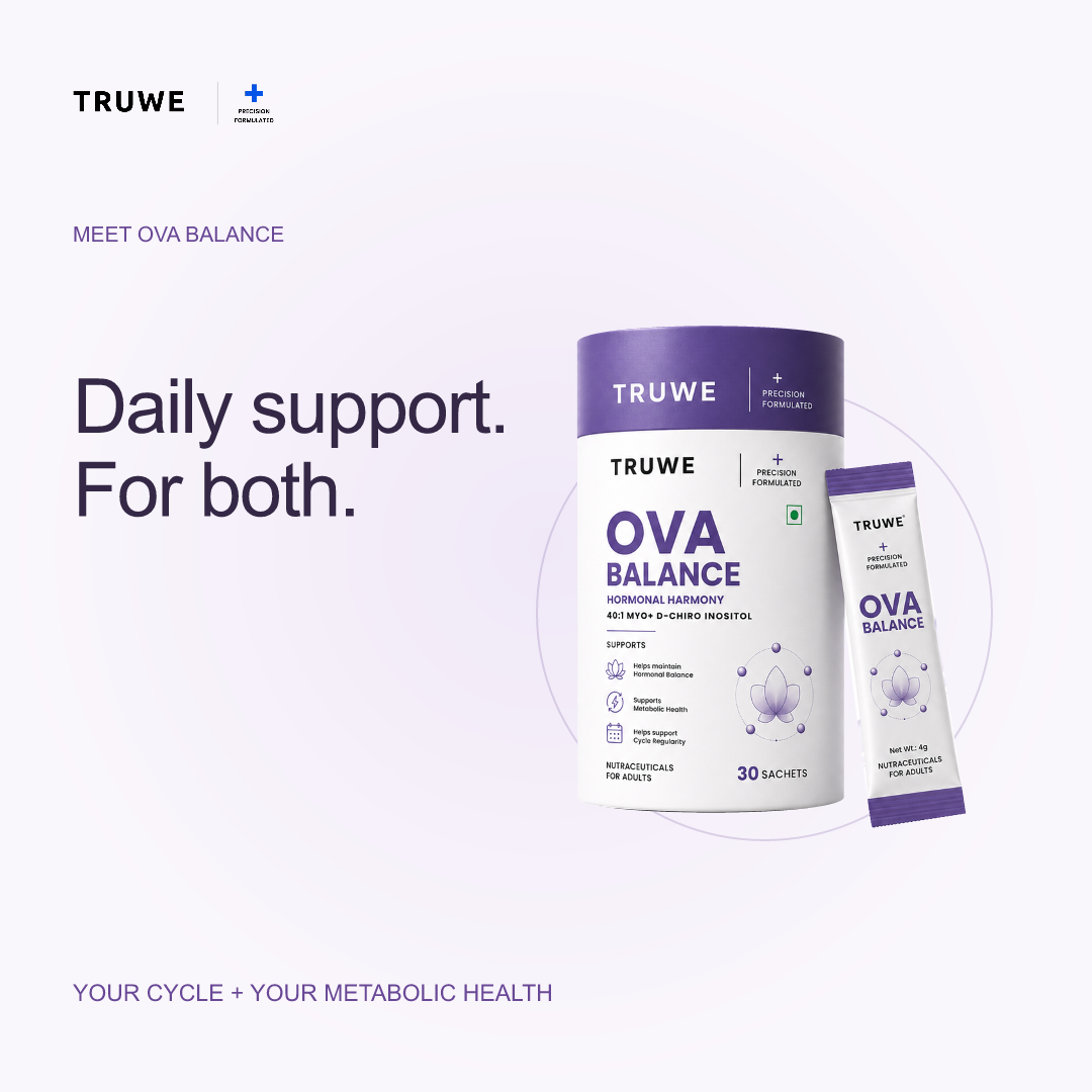 Ova Balance pack and sachet.