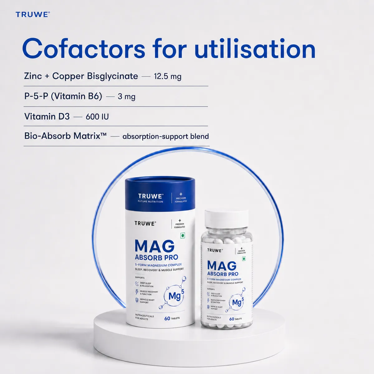 Cofactors for utilisation — zinc, copper, B6, D3, Bio-Absorb Matrix